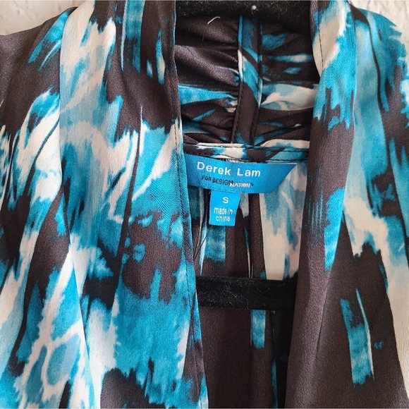 Derek Lam For Design Nation Blue And Black Bubble Hem Midi Dress SZ S - Picture 6 of 9